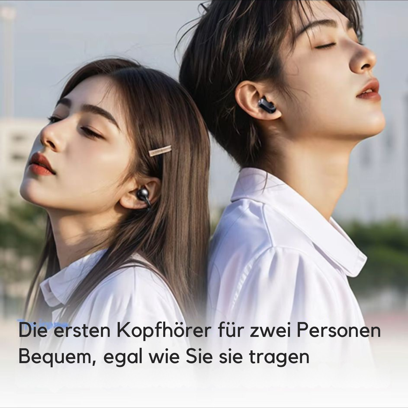 PAXA – Dual-Mode-Ohrhörer, 2 Paar in 1, gleichzeitig verwendbar!