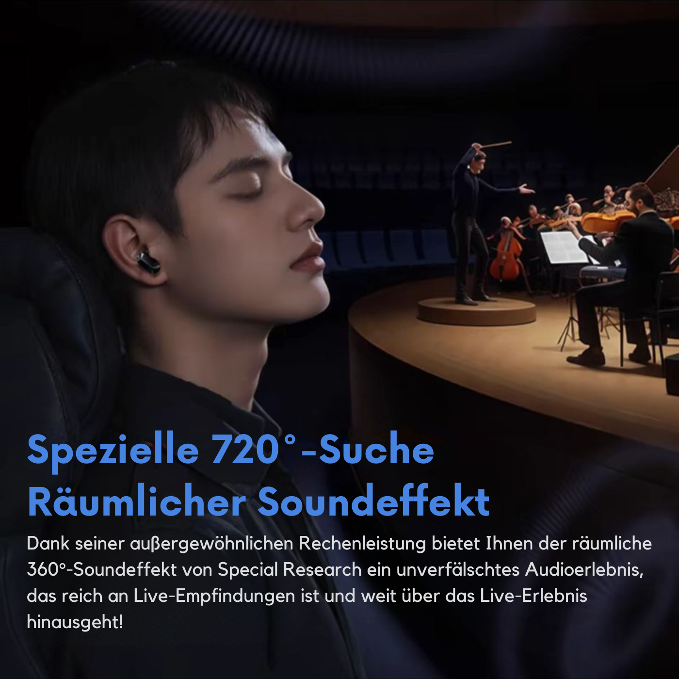 PAXA – Dual-Mode-Ohrhörer, 2 Paar in 1, gleichzeitig verwendbar!