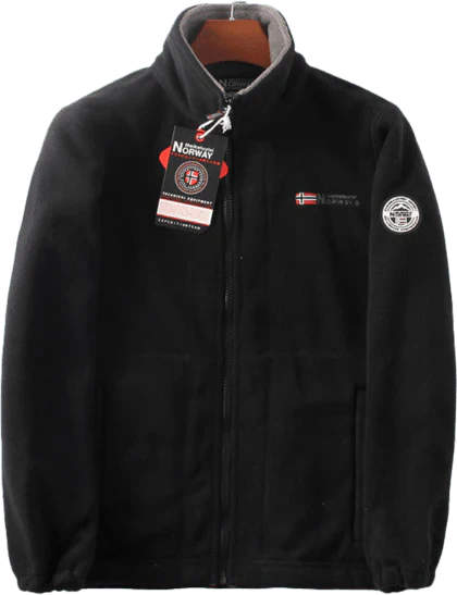 Doppellagige Fleecejacke mit Kapuze