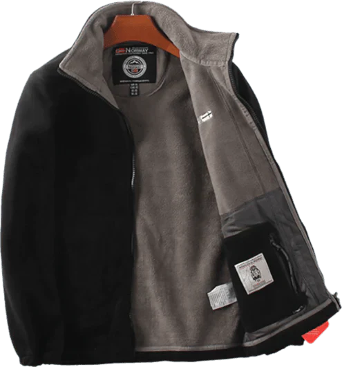 Doppellagige Fleecejacke mit Kapuze