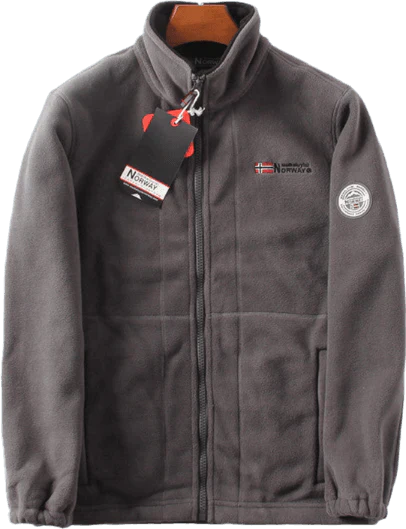 Doppellagige Fleecejacke mit Kapuze