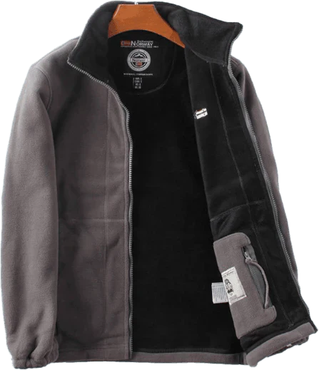 Doppellagige Fleecejacke mit Kapuze