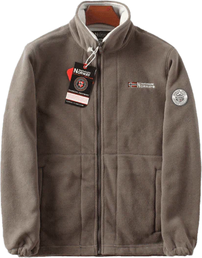 Doppellagige Fleecejacke mit Kapuze