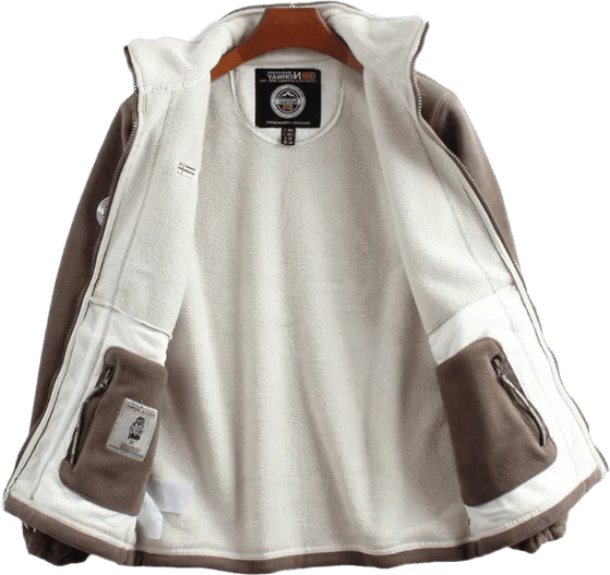 Doppellagige Fleecejacke mit Kapuze