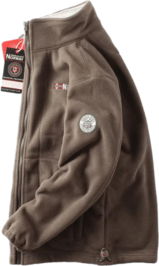 Doppellagige Fleecejacke mit Kapuze