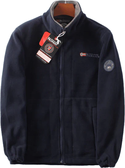 Doppellagige Fleecejacke mit Kapuze