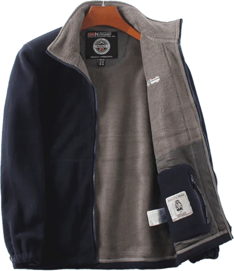 Doppellagige Fleecejacke mit Kapuze