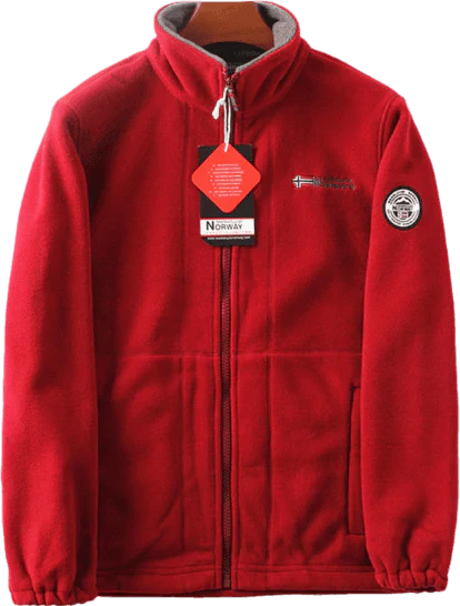 Doppellagige Fleecejacke mit Kapuze