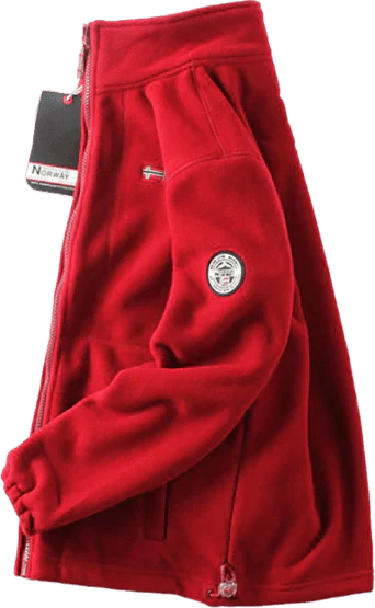 Doppellagige Fleecejacke mit Kapuze